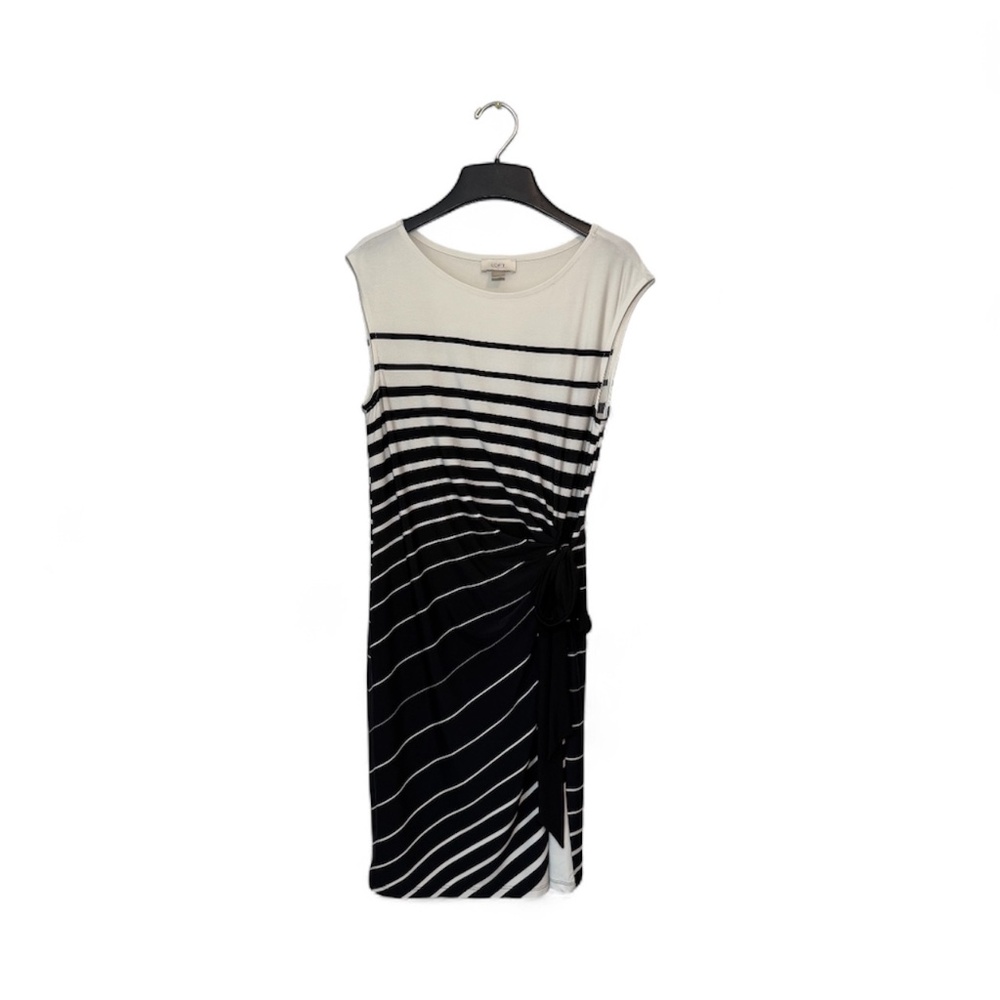 Loft Striped Dress Black & White Size M